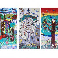 African Folk Tales Mural, First Grade,  Cold Spring Harbor, NY