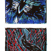 Reduction Woodcuts, Wildwood Elementary School, Amherst, MA